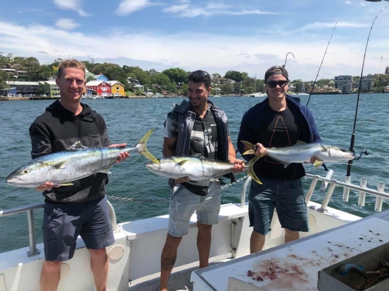 Tuna landed on the deck